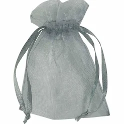 Discount DecoWoerner Organzasäckchen 10 Cm, 50 Stück, silber
