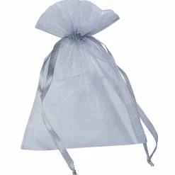 Sale DecoWoerner Organzasäckchen 18 Cm, 50 Stück, silber