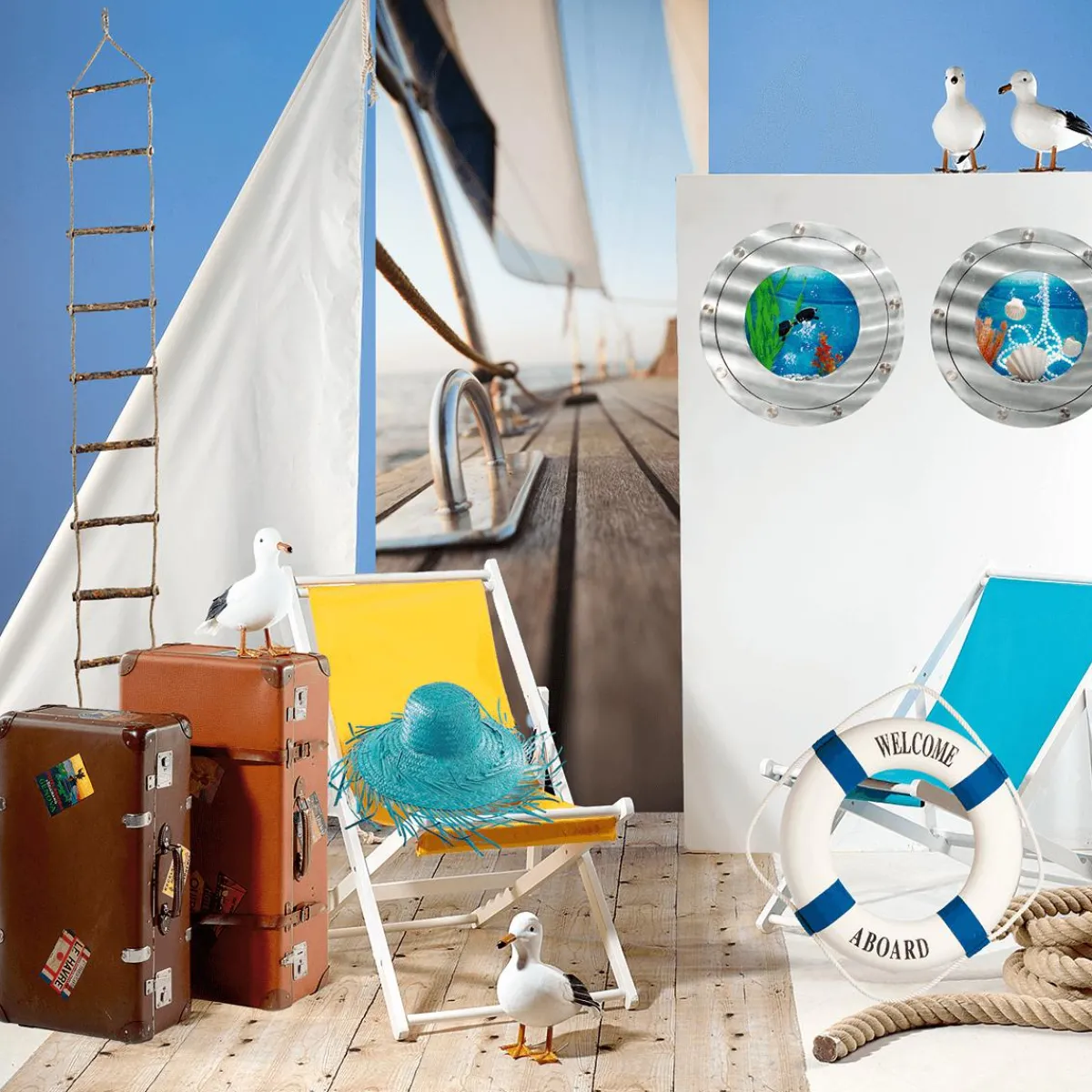 New DecoWoerner Original Nostalgie Koffer braun