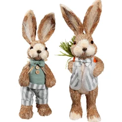 New DecoWoerner Osterhasen 2 Stück 30 & 35 Cm braun