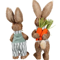 New DecoWoerner Osterhasen 2 Stück 30 & 35 Cm braun