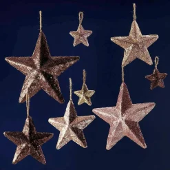 Best DecoWoerner Pailletten-Deko-Sterne 10 Cm Ø, 3 Stück, braun