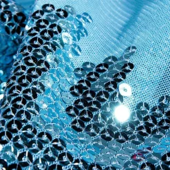 Hot DecoWoerner Paillettenstoff , 145 Cm Breit blau