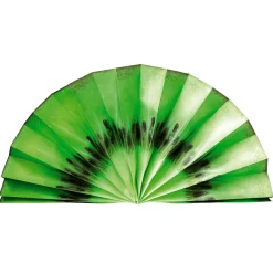 New DecoWoerner Papierfächer Fruchtmotiv Kiwi, 80 Cm Breit grün
