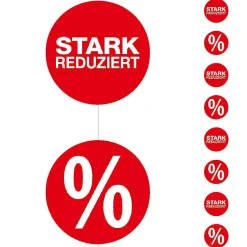 DecoWoerner Papier-Kette "STARK REDUZIERT" 200 Cm mehrfarbig
