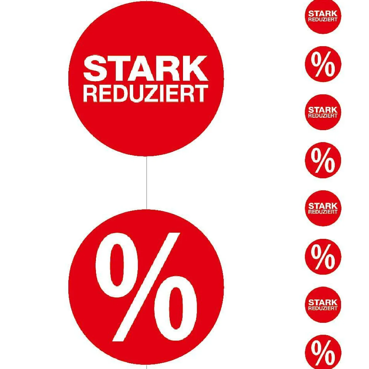 DecoWoerner Papier-Kette "STARK REDUZIERT" 200 Cm mehrfarbig