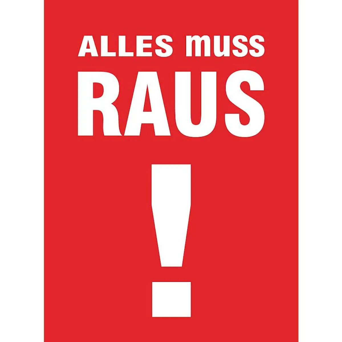 Hot DecoWoerner Papierposter "Alles Muss Raus" A1 mehrfarbig