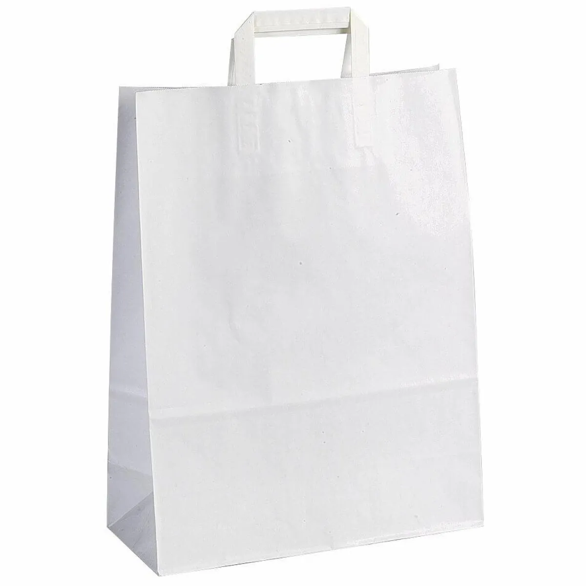 DecoWoerner Papiertragetasche, , 22 X 36 + 10 Cm 250 Stück weiß