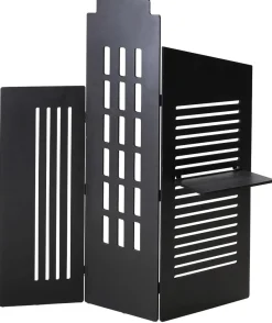 Outlet DecoWoerner Paravent/Sichtschutz "Skyline" 115 Cm Hoch schwarz