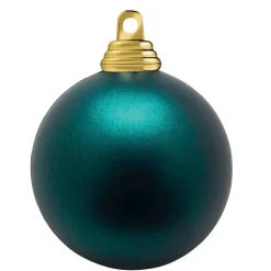 Best DecoWoerner Petrol, Matte Weihnachtskugel Aus Schwer Entflammbarem Kunststoff, 20 Cm Ø – Per Stück grün