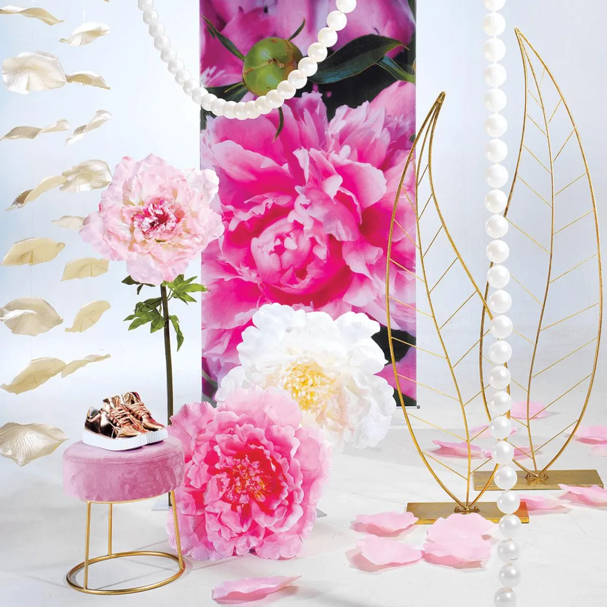 Sale DecoWoerner Pfingstrosenblüte XL 65 Cm Ø, weiß