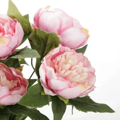 Discount DecoWoerner Pfingstrosen-Kunstblumen-Strauß , 46 Cm rosa