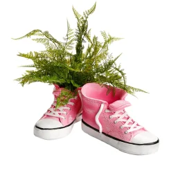 DecoWoerner Pflanzentopf Im Turnschuhdesign 27 Cm rosa