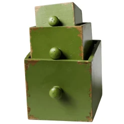 Online DecoWoerner Pflanztöpfe Schublade 3tlg. 9-15 Cm grün