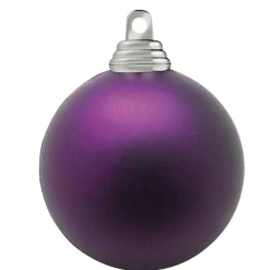 Discount DecoWoerner Pflaume, Matte Weihnachtskugeln Aus Schwer Entflammbarem Kunststoff, 8 Cm Ø – 12 Stück violett