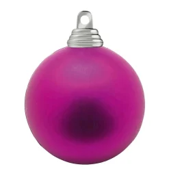 DecoWoerner Pinke, Matte Weihnachtskugeln Aus Schwer Entflammbarem Kunststoff, 6 Cm Ø – 24 Stück rosa