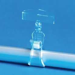 DecoWoerner Preisschild-Klemme Mit Einschub, 10 Cm Hoch, 10 Teiliges Set transparent