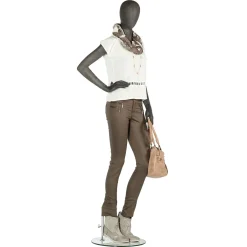 Discount DecoWoerner Premium Damen Schaufensterpuppe, Rechter Arm Angewinkelt, Anthrazit Grau