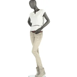 Discount DecoWoerner Premium Schaufensterpuppe Dame, Linkes Bein Und Rechter Arm Angewinkelt Grau