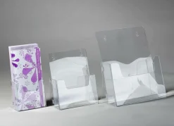 Discount DecoWoerner Prospekthalter Faltbar, DIN Lang transparent