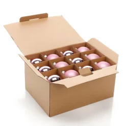 Discount DecoWoerner Puder Weihnachtskugeln Aus Glas 6 Cm Ø – 24 Stück rosa