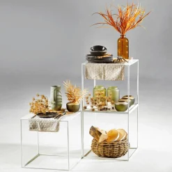 Hot DecoWoerner Rattan-Pflanzkorb-Set Rund, 3-teilig, Ø25cm X 12cm, Ø36cm X 14cm, Ø45cm X 22cm braun