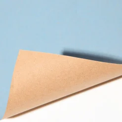 DecoWoerner Recyceltes, es Uni-Kraftpapier – 50 M Geschenkpapier-Rolle blau