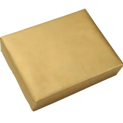 Best DecoWoerner Recyceltes, enes Uni-Kraftpapier – 50 M Geschenkpapier-Rolle gold