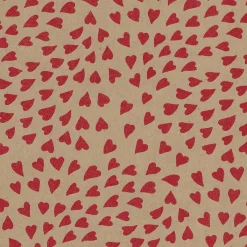 Sale DecoWoerner Recyceltes Kraftpapier Mit en Herzen – 50 M Geschenkpapier-Rolle rot