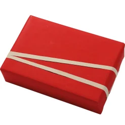 New DecoWoerner Recyceltes, es Uni-Kraftpapier – 50 M Geschenkpapier-Rolle rot