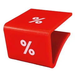 Best DecoWoerner Regalbodenaufstecker, '%' rot