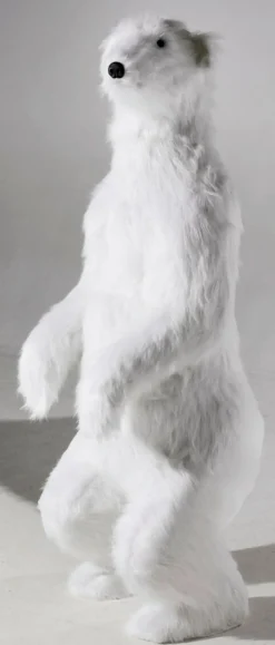 Discount DecoWoerner Riesengroßer Plüsch-Eisbär, 185 Cm Hoch weiß
