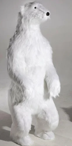 Discount DecoWoerner Riesengroßer Plüsch-Eisbär, 185 Cm Hoch weiß