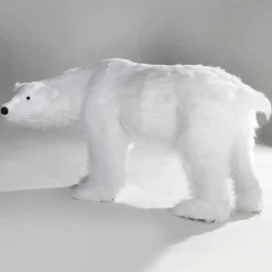 DecoWoerner Riesengroßer Plüsch-Eisbär 92 Cm Hoch weiß