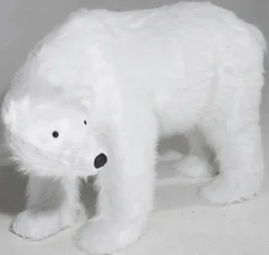 DecoWoerner Riesengroßer Plüsch-Eisbär 92 Cm Hoch weiß