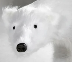 DecoWoerner Riesengroßer Plüsch-Eisbär 92 Cm Hoch weiß