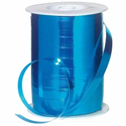 Sale DecoWoerner Ringelband Metallic, 10 Mm, 250 M, Hell blau