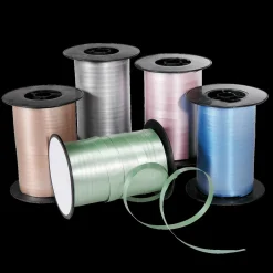 Clearance DecoWoerner Ringelband Pastell, 10 Mm, 150 M, Stein blau