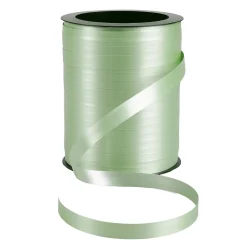 Best DecoWoerner Ringelband Pastell, 10 Mm, 150 M, Salbei grün