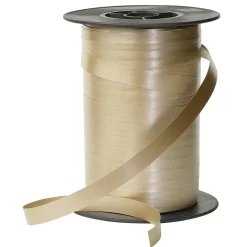 DecoWoerner Ringelband Pastell, 10 Mm, 150 M, Champagner weiß