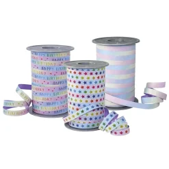 Outlet DecoWoerner Ringelband Rainbow Star Bunt, 10mm, 200 M mehrfarbig