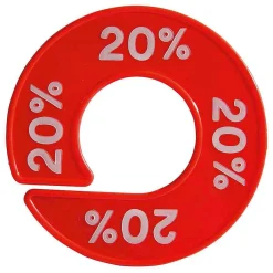 Clearance DecoWoerner Ringscheibe, Größentrenner "20 %" rot