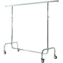 Best DecoWoerner Rollkleiderständer, Stabil Belastbar Bis 100 Kg silber