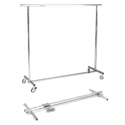 Clearance DecoWoerner Rollständer Klappbar, Fixe Höhe 150 Cm silber