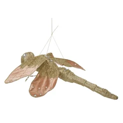 Clearance DecoWoerner Glitzernde Libelle Mit Strasssteinen 89 Cm rosa