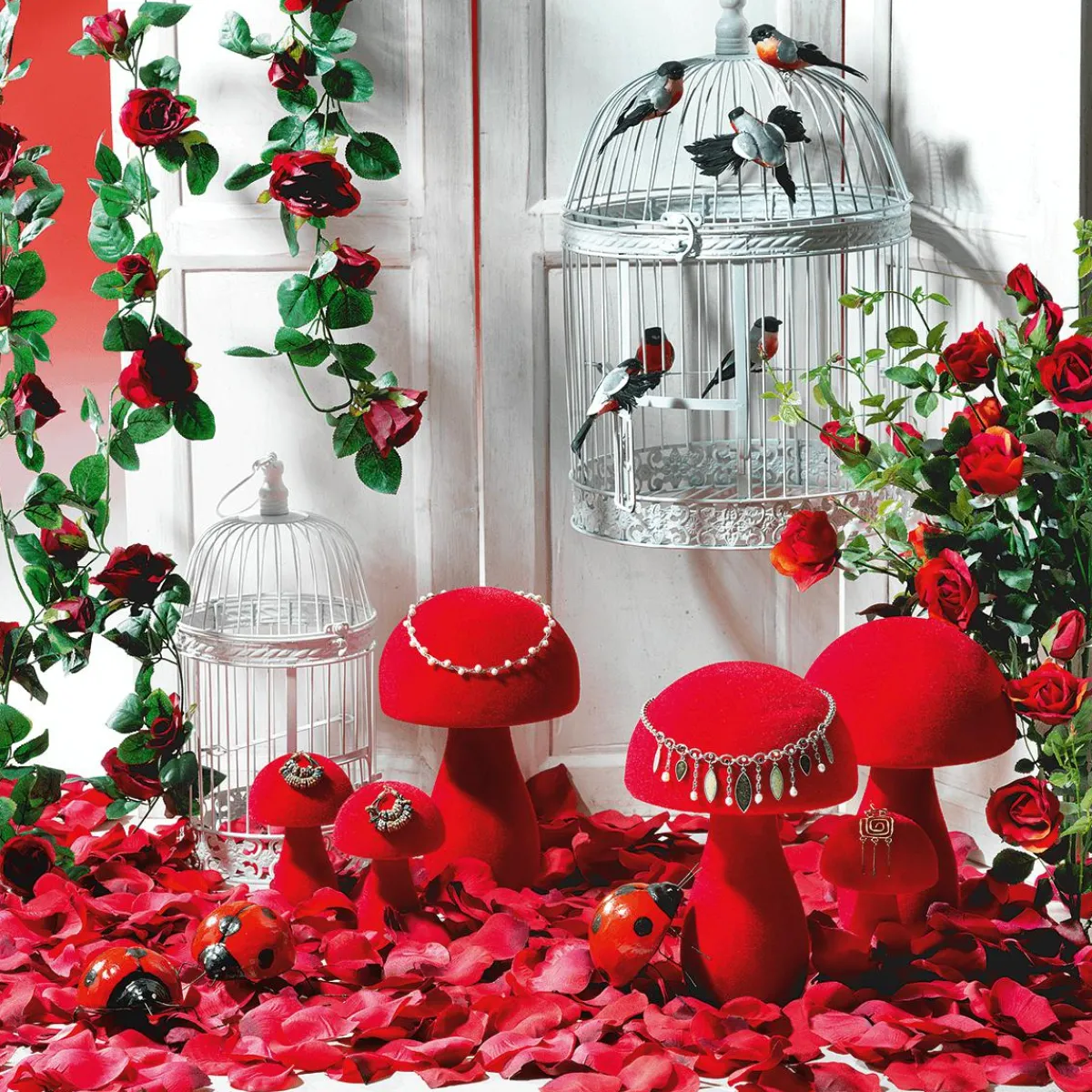 Outlet DecoWoerner Rosenblätter, 100 Stück rot