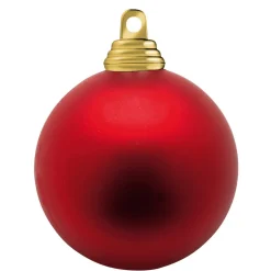 DecoWoerner e, Matte Weihnachtskugeln Aus Schwer Entflammbarem Kunststoff, 6 Cm Ø – 24 Stück rot