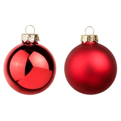 Hot DecoWoerner e Weihnachtskugeln Aus Glas 6 Cm Ø – 24 Stück rot