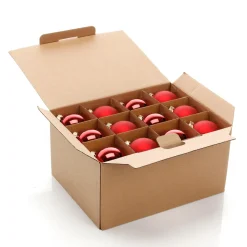 Hot DecoWoerner e Weihnachtskugeln Aus Glas 6 Cm Ø – 24 Stück rot