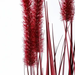 Discount DecoWoerner es Deko-Federborstengras Im Schwarzen Topf 70 Cm rot